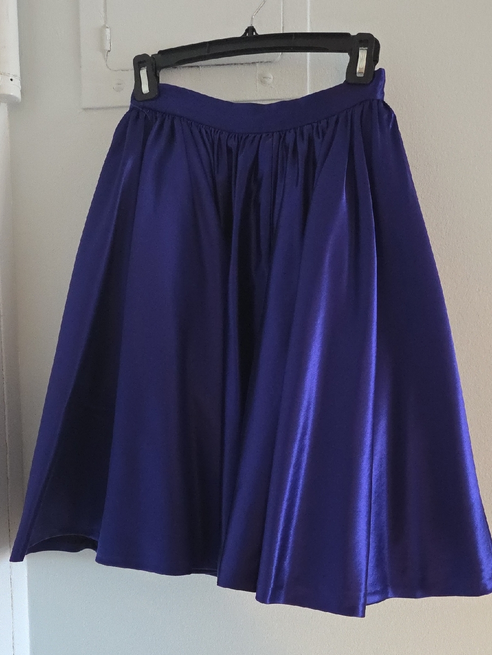 Anne Klein Deep Purple Satin Full Circle Skirt